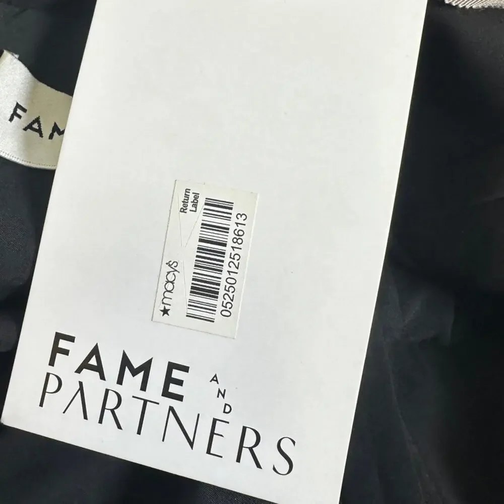 Fame and Partners MC180 Black Lace Bodice Maxi Dress Size 8 V Neck Formal NWT - Picture 11 of 13